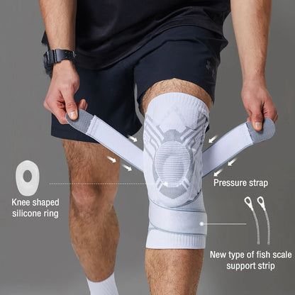 1 Pc Knie Ondersteuning Bretels Band Elastische Sport Bandage Compressie Protector Pad Verlicht Gym Fitness Kniebeschermers Verwondingen Volleybal
