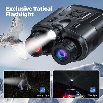 4K Nachtzicht Verrekijker 3 inch Scherm 8X Digitale Zoom Met Tactisch Licht 5000mAh Oplaadbare Infrarood Vision Nachtbril