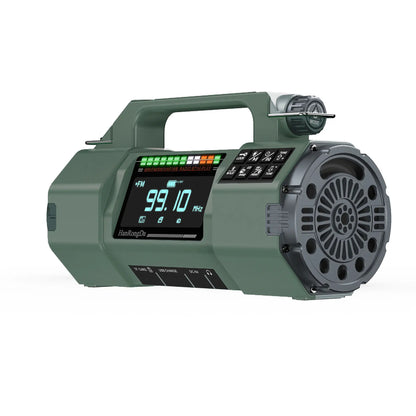 Nieuwe multifunctionele buitenradio FM/MW/SW/VHF/WB, handmatige noodgenerator, LED-zaklamp noodopladen SOS-alarm, 5000 mAh