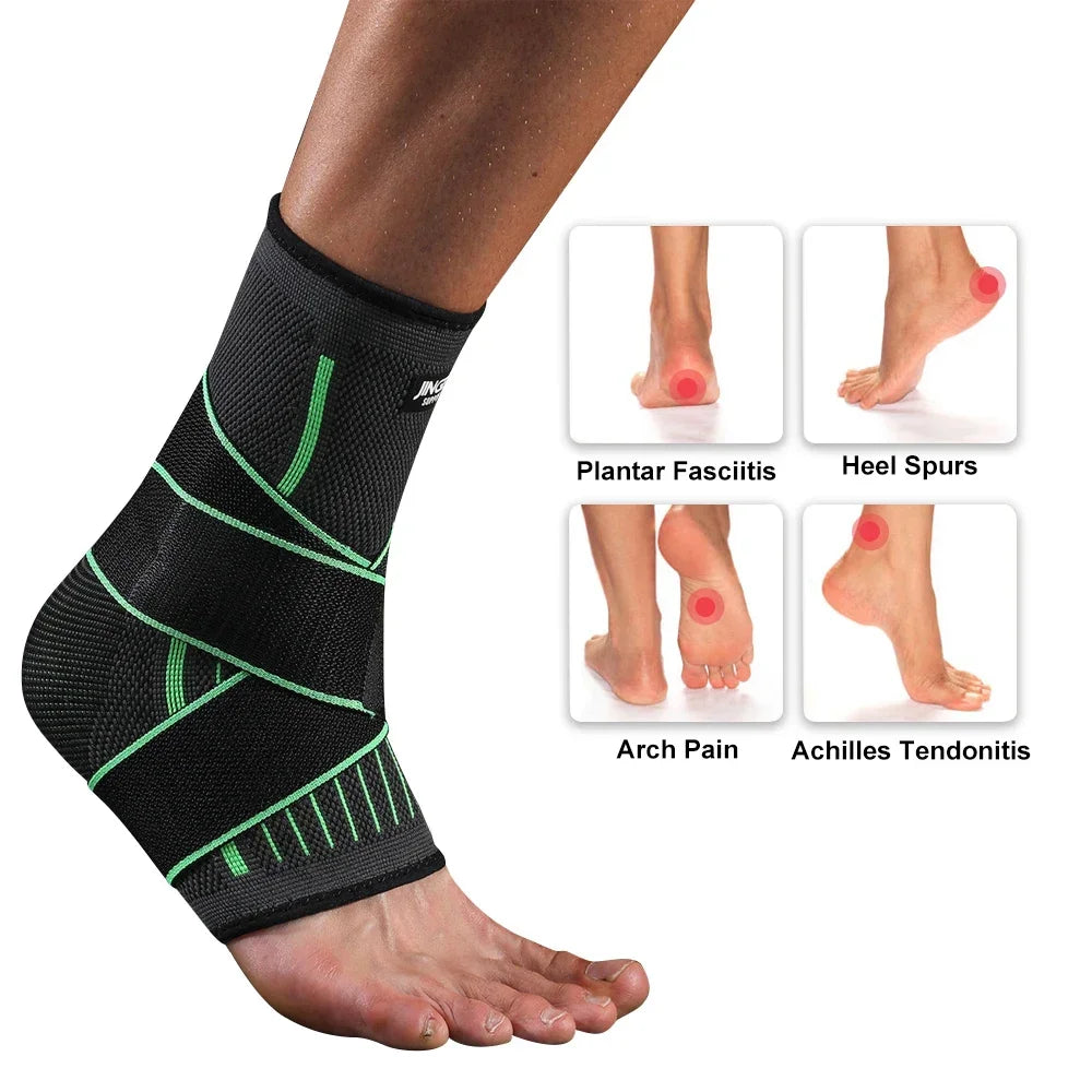 Verstelbare elastische enkelbrace compressieband voetondersteuning stabilisator voor plantaire fasciitis achillespeesontsteking sportkous