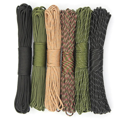 5/15/31/50M Militaire Paracord 7 Cores 4mm 550 Paracord Tactische Parachute Camping accessoires Outdoor Survival DIY Armband Touw