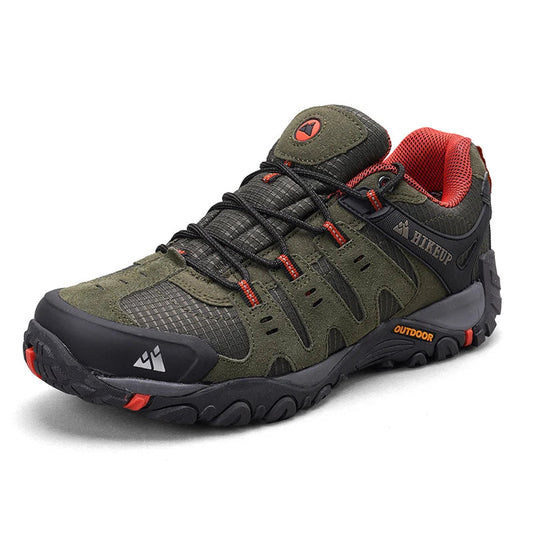 HIKEUP Wandelschoenen voor heren Suède buitenschoenen Slijtvaste heren Trekking Wandelen Jacht Tactische sneakers