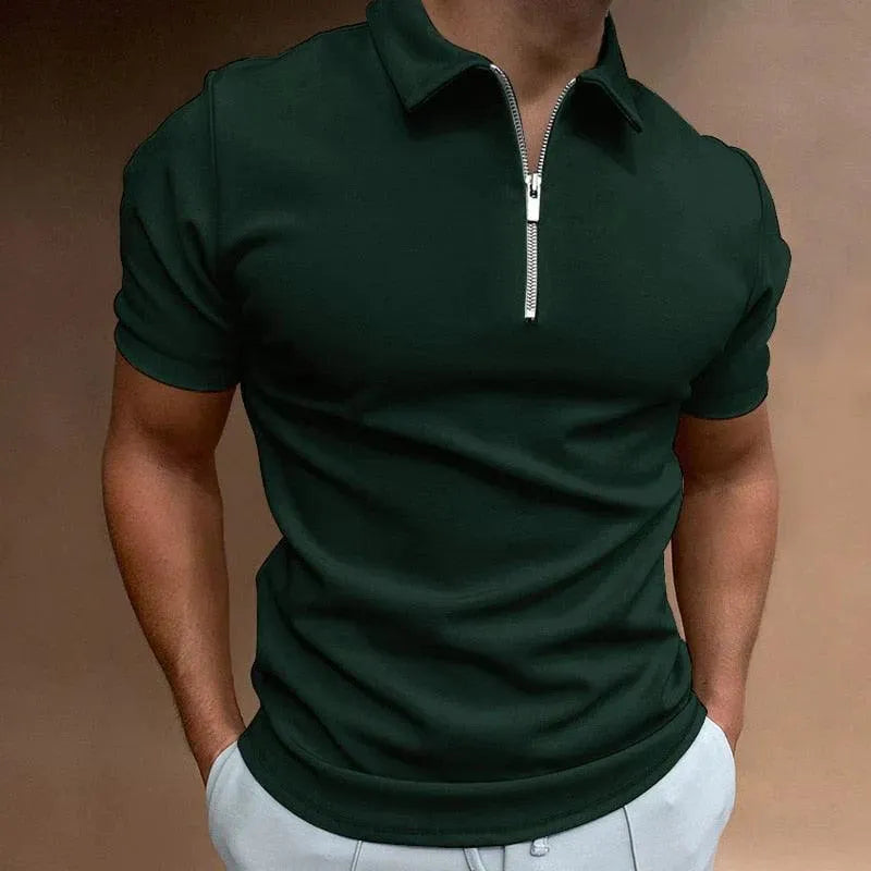 Zip Up Poloshirt Voor heren - Visconte