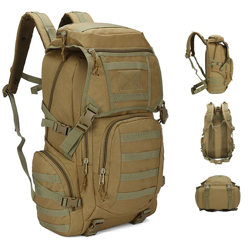Tactische rugzak Survival Bag Jacht MOLLE Rugzak GYM voor heren EDC Outdoor Reizen Wandelrugzak Camping Trekkingrugzak