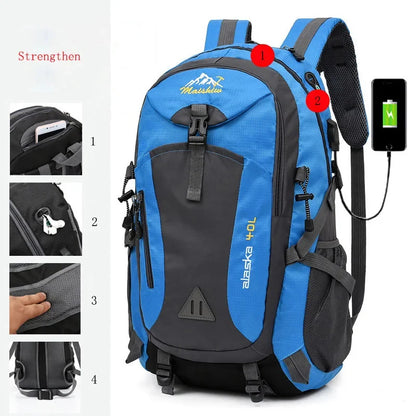 Anti-diefstal Bergbeklimmen Waterdichte Rugzak Heren Rijden Sporttassen Outdoor Camping Reisrugzakken Klimmen Wandeltas Voor Heren