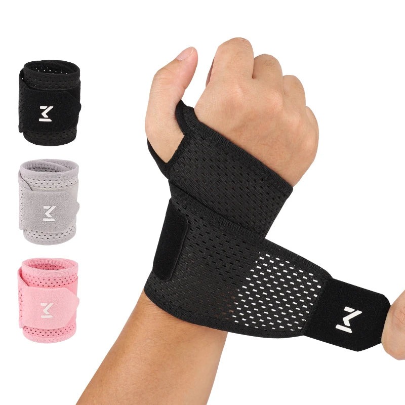 2 stks Verstelbare Polsband Sport Polssteun Brace Zwart Gewichtheffen Polsband Voor Mannen & Vrouwen Badminton Tennis Gym