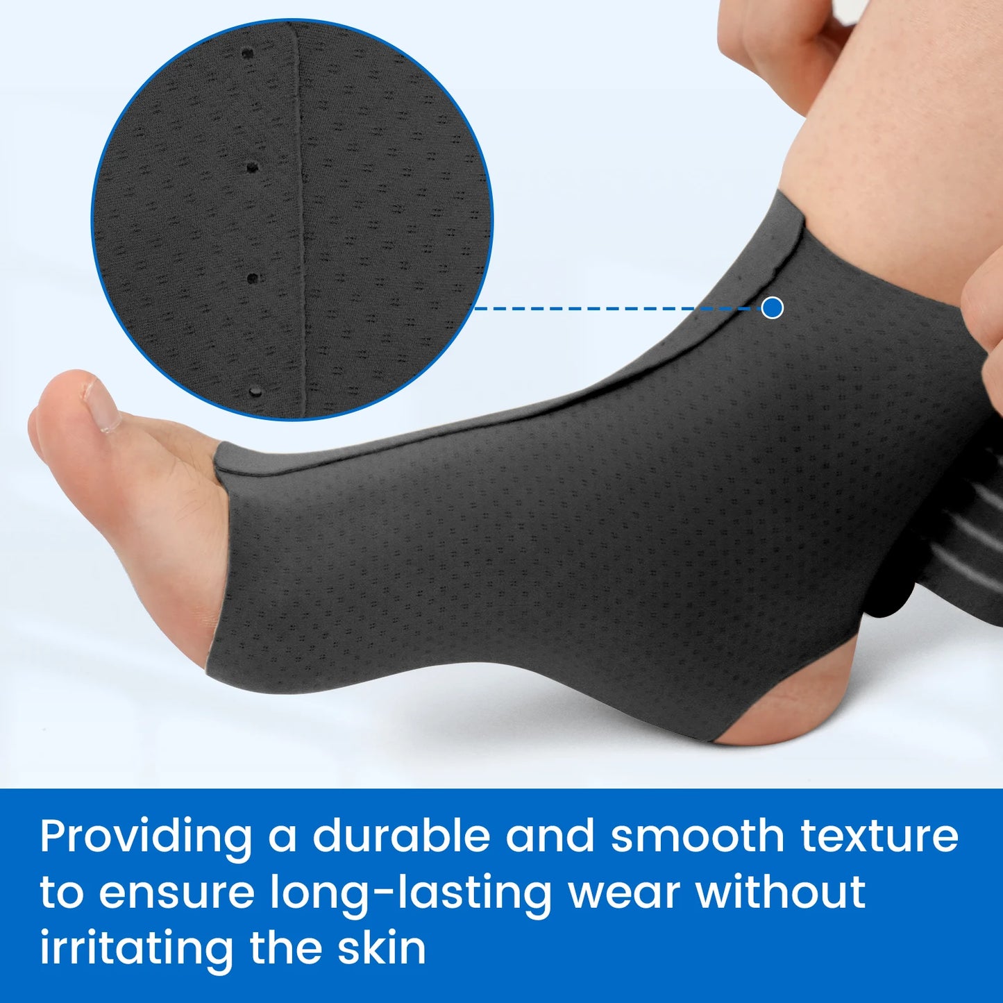 VELPEAU Enkelbrace, enkelcompressiemouw met verstelbare riem voor sport, hardlopen, fietsen en fasciitis plantaris