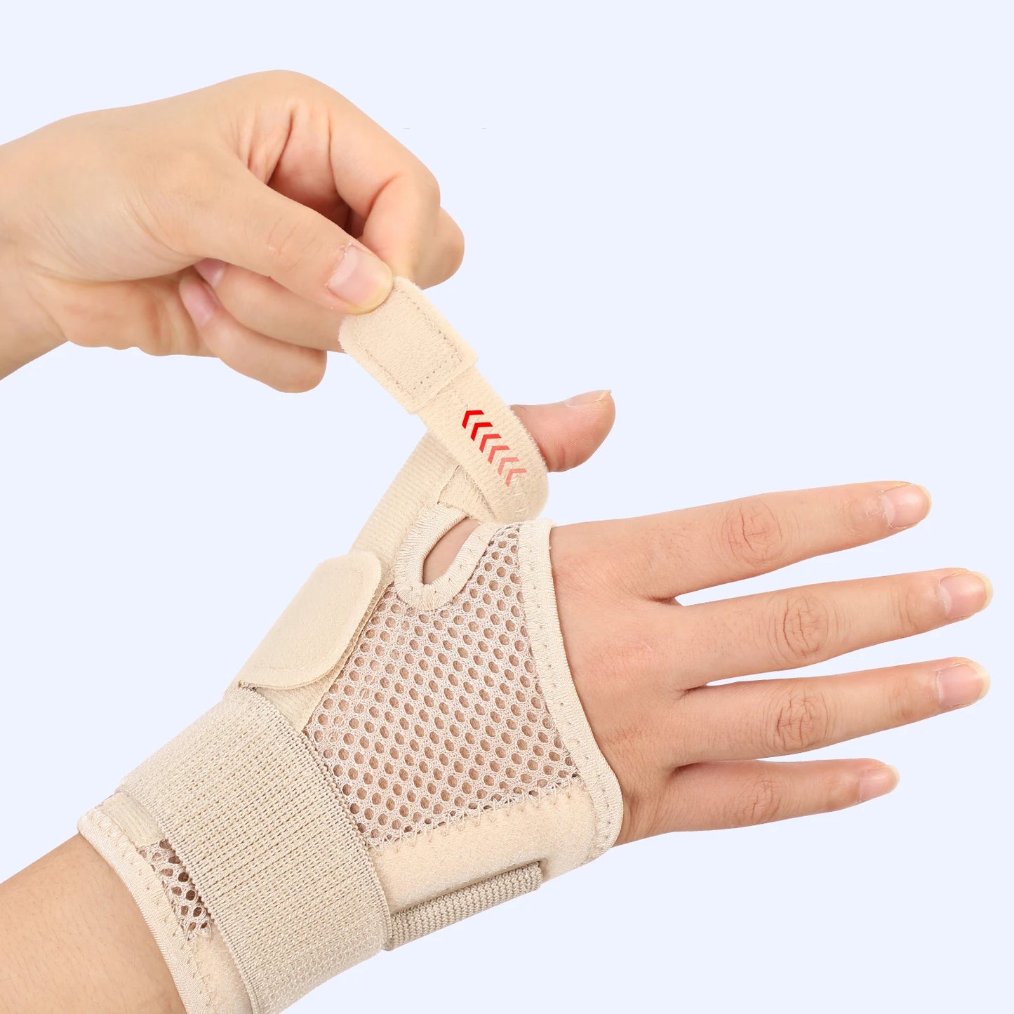 Flexibele pols- en duimbrace voor tendinitis, artritis, ademende duimbeschermer, geschikt voor rechter- en linkerhand