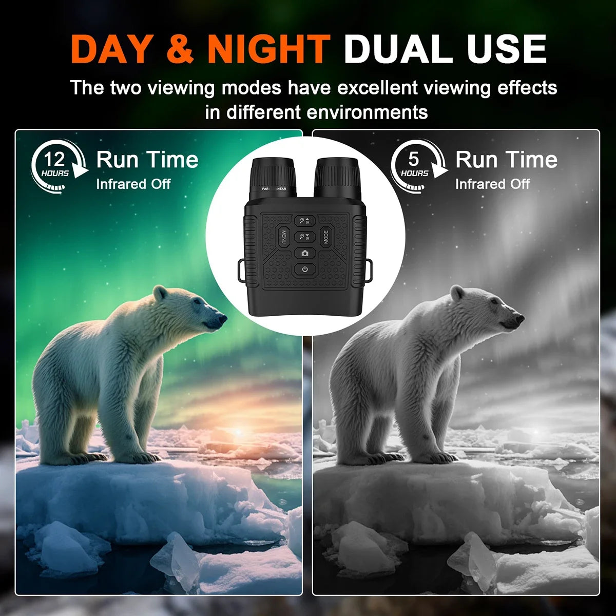 3 ''Scherm 2.5K Nachtzicht Verrekijker 6X Digitale Zoom Met Tactisch Licht 2000mAh Infrarood Nachtkijker voor Camping