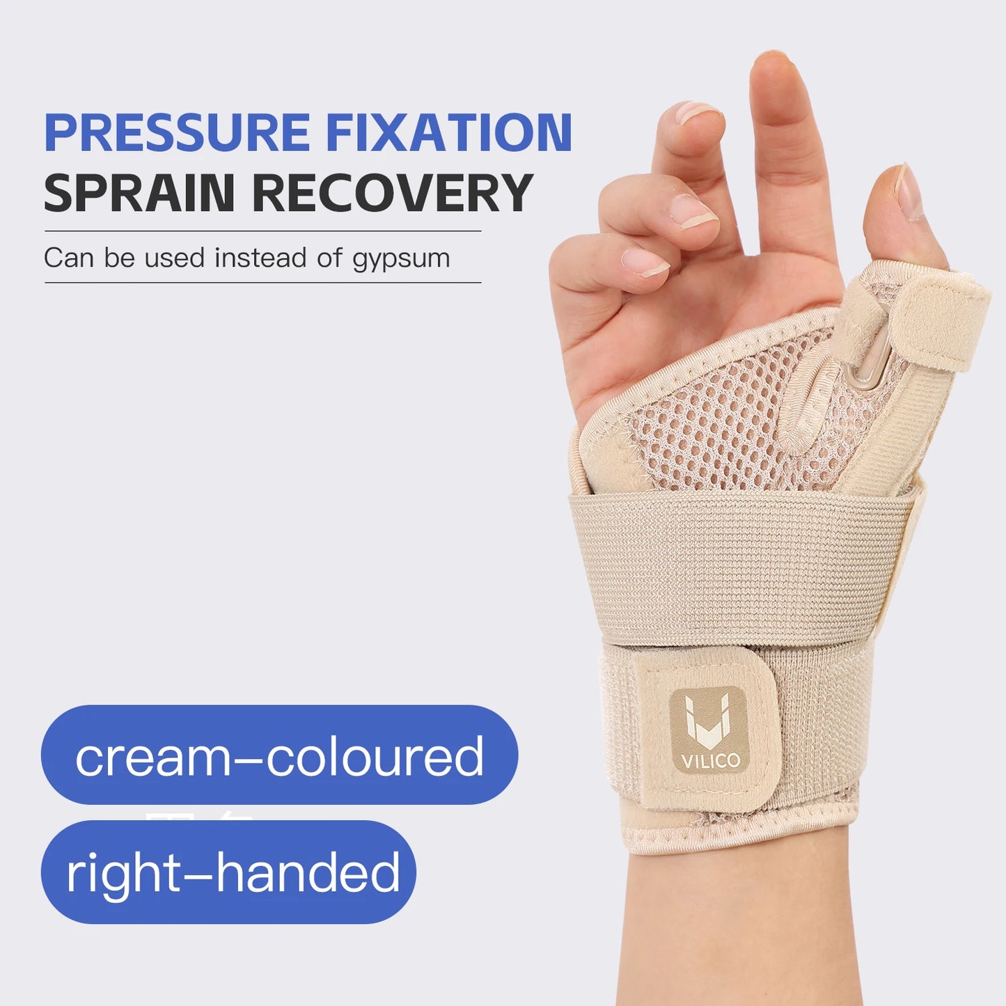 Flexibele pols- en duimbrace voor tendinitis, artritis, ademende duimbeschermer, geschikt voor rechter- en linkerhand