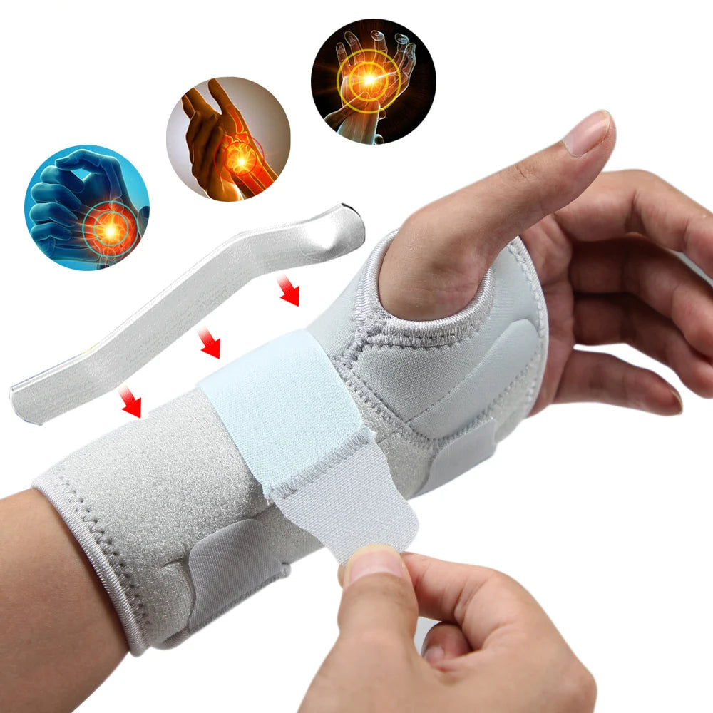 1 Stuks Polsbrace Carpale Tunnel Ondersteuning Pijnverlichting Vrouwen Mannen Verstelbare Polsbeschermer Fit Rechter Linkerhand Voor Artritis Tendonitis