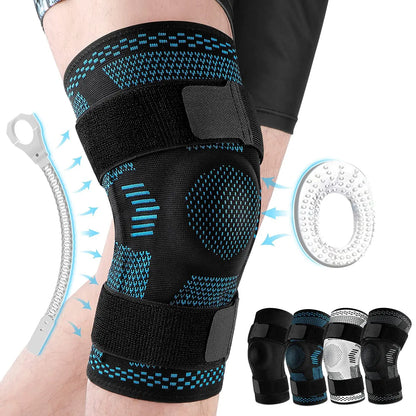 1PCS Kniebrace Ondersteuning Compressie Mouw met Zijstabilisatoren en Patella Gel voor Kniepijn Meniscus Scheur ACL Letsel herstel