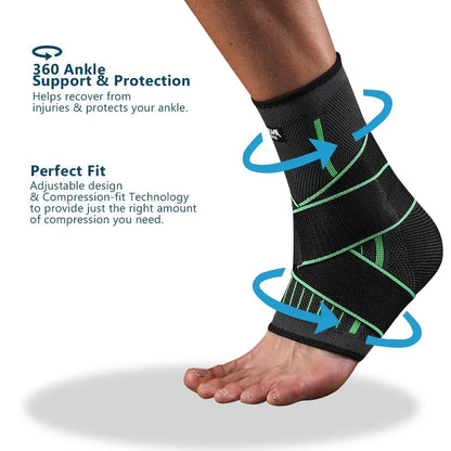 Verstelbare elastische enkelbrace compressieband voetondersteuning stabilisator voor plantaire fasciitis achillespeesontsteking sportkous