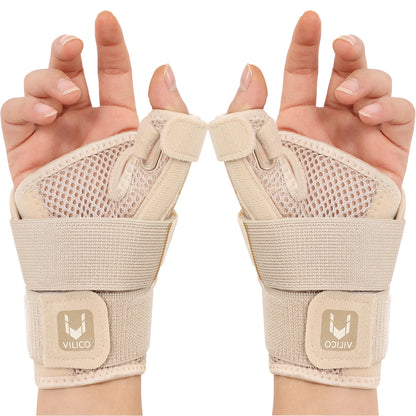 Flexibele pols- en duimbrace voor tendinitis, artritis, ademende duimbeschermer, geschikt voor rechter- en linkerhand