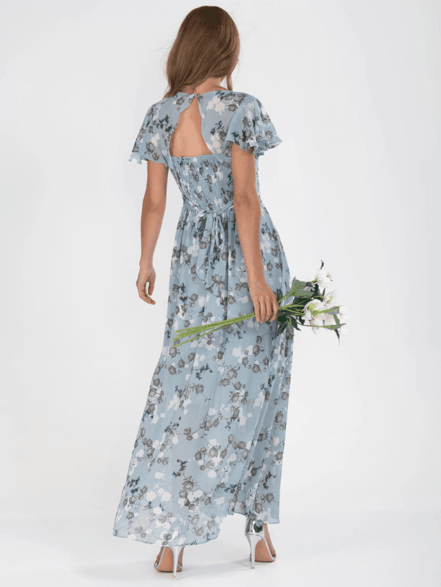 Bloemenprint Maxi-Jurk voor Dames - Visconte