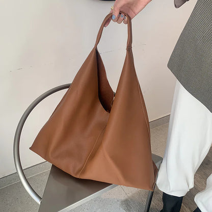 Livia - Soft Leather High-Capacity Tote Bag med stilren design