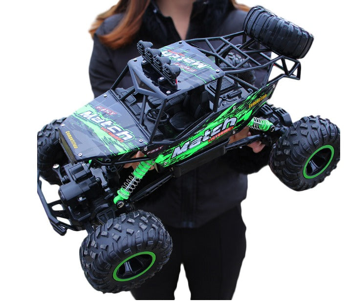 Fjärrstyrd 4WD Offroad RC-Bil med LED-ljus och Stötdämpning