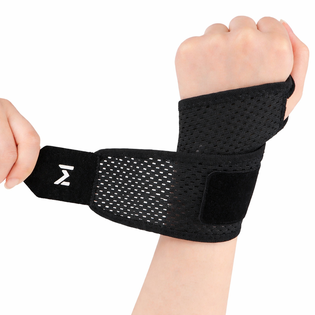 2 stks Verstelbare Polsband Sport Polssteun Brace Zwart Gewichtheffen Polsband Voor Mannen & Vrouwen Badminton Tennis Gym
