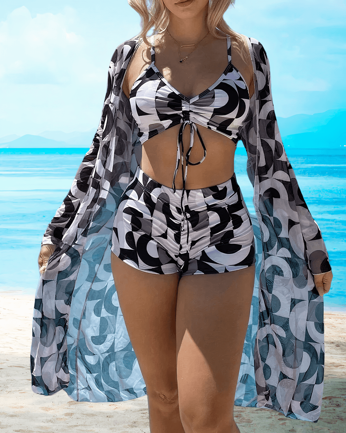 Kimono - Strandoutfit voor Dames - Visconte