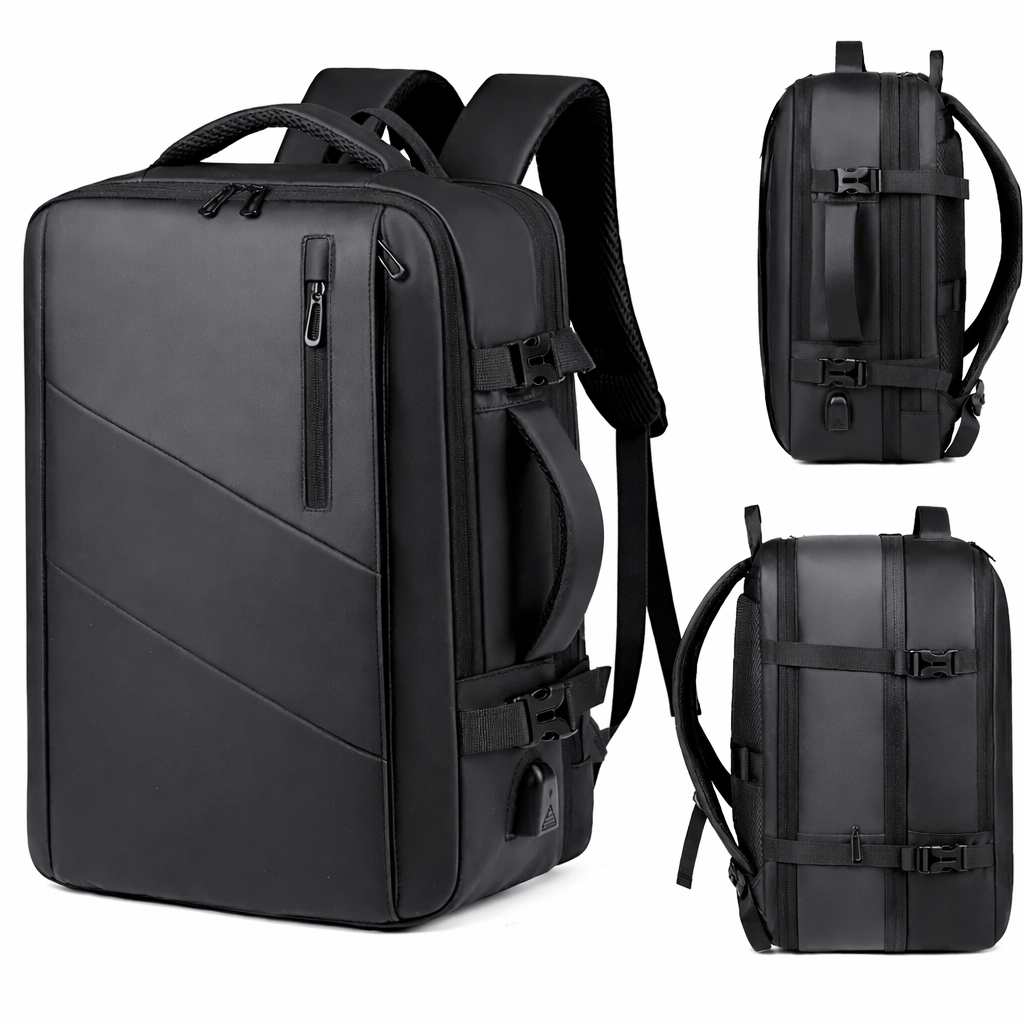 Reisrugzak Heren Zakelijke rugzak School uitbreidbare USB-tas Multifunctionele computertas Waterdichte rugzak met grote capaciteit
