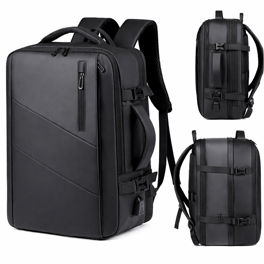 Reisrugzak Heren Zakelijke rugzak School uitbreidbare USB-tas Multifunctionele computertas Waterdichte rugzak met grote capaciteit