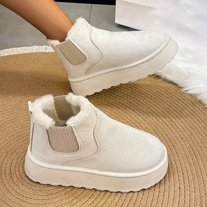 Casual Slip-On Boots | Beige - Enkelt och bekvämt - Perfekt för dagligt bruk