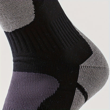 One Pair of Winter Thermal Socks for Skiing And Snowboarding, Suitable for Both Men And Women, Designed for Outdoor Sports And Hiking, Featuring Cushioned Terry Towel Bottoms