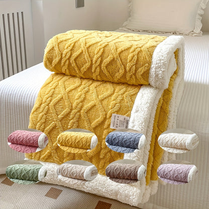 Reversible Fleece Duvet Blanket | Thick Sofa Blanket for Fall and Winter - Suitable for All Seasons