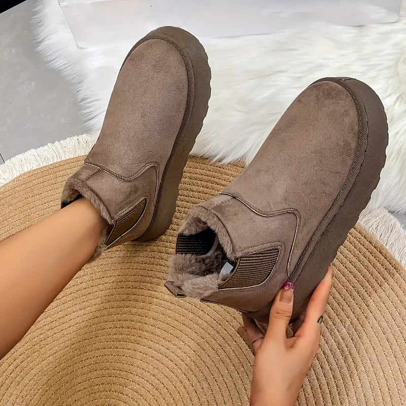 Casual Slip-On Boots | Beige - Enkelt och bekvämt - Perfekt för dagligt bruk