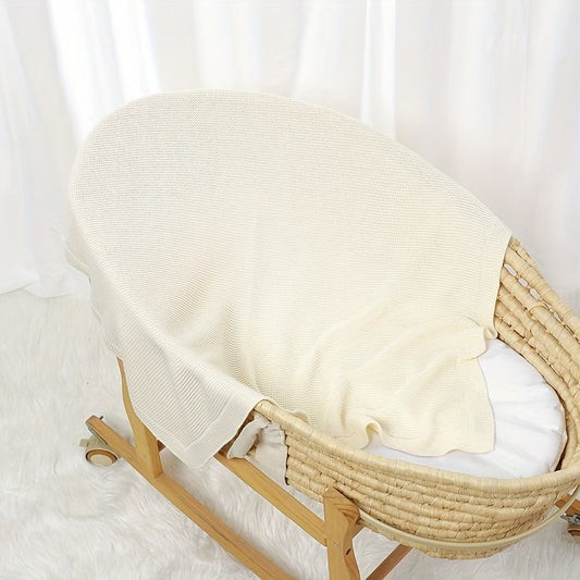 Soft Cotton Knit Swaddle Blanket | Solid Color, Geometric Pattern - Perfect for Various Occasions