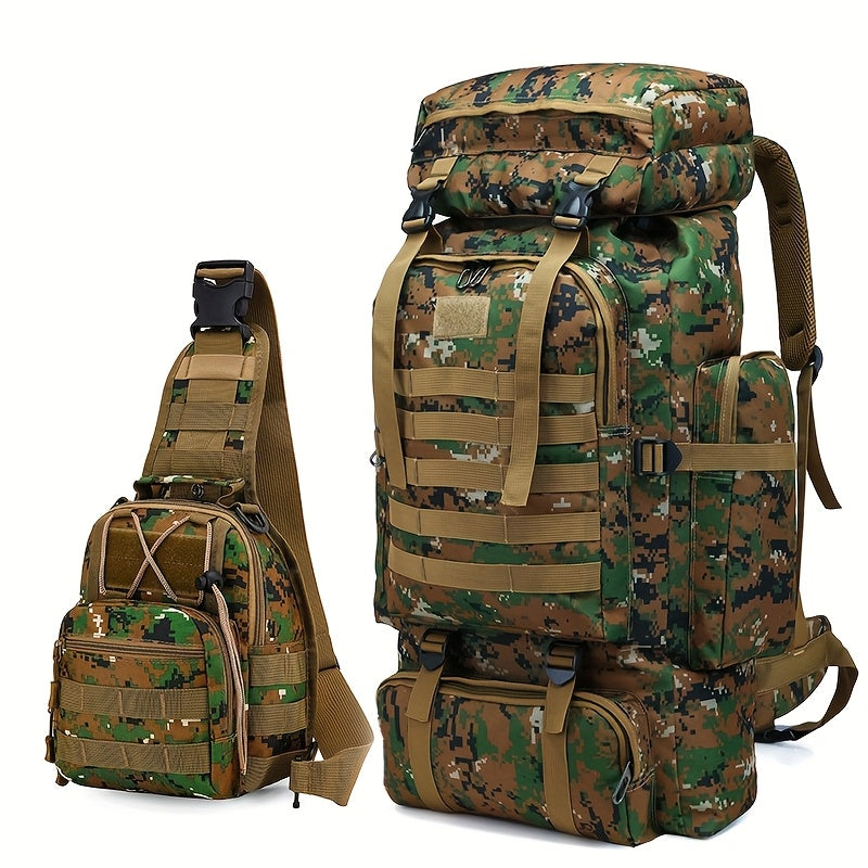A Two-Part Ensemble, a Backpack for Hiking And Mountaineering