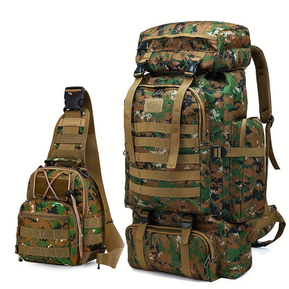 A Two-Part Ensemble, a Backpack for Hiking And Mountaineering