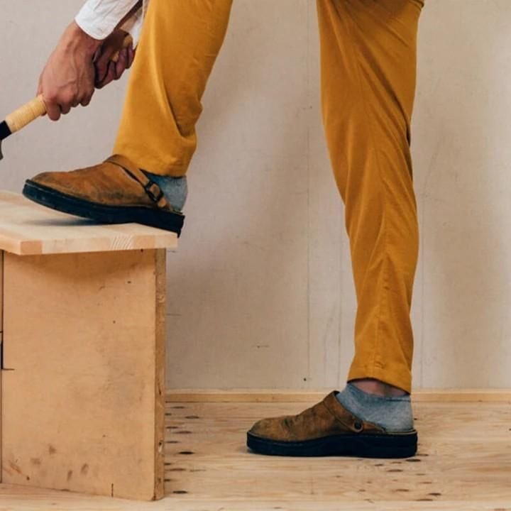 Rogier herrträskor i äkta läder | Ortopedisk fotbädd | Ergonomiskt stöd | Lätt och bekväm design | Halksäker sula | Andningsbart material