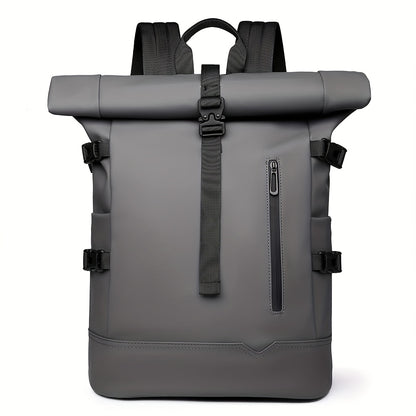 【Women's backpacks】Roll-top Backpack 2025 New Fashion Trend Large-capacity Travel Backpack Commuting Computer Bag Men