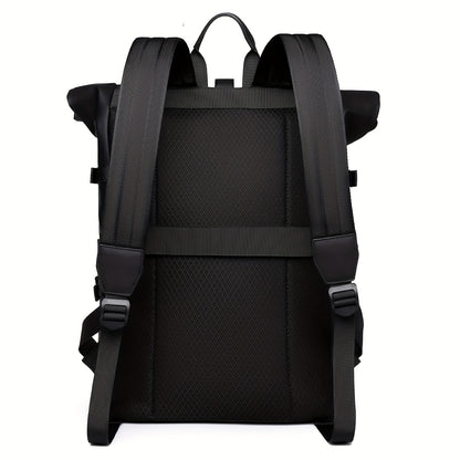 【Women's backpacks】Roll-top Backpack 2025 New Fashion Trend Large-capacity Travel Backpack Commuting Computer Bag Men