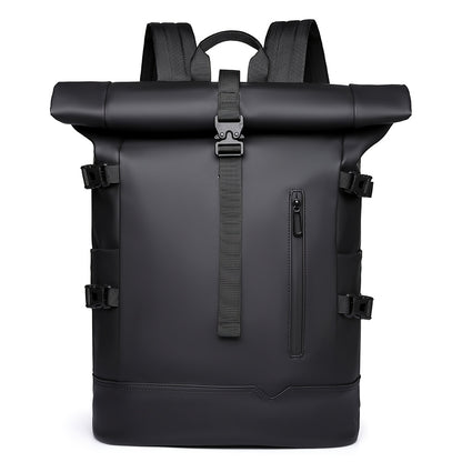 【Women's backpacks】Roll-top Backpack 2025 New Fashion Trend Large-capacity Travel Backpack Commuting Computer Bag Men