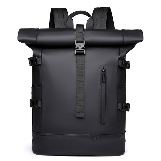 【Women's backpacks】Roll-top Backpack 2025 New Fashion Trend Large-capacity Travel Backpack Commuting Computer Bag Men