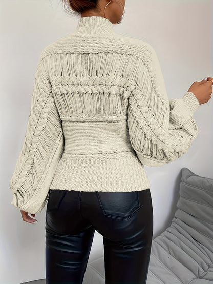 Mock Neck Sweater | Casual langærmet dametrøje til efterår og vinter