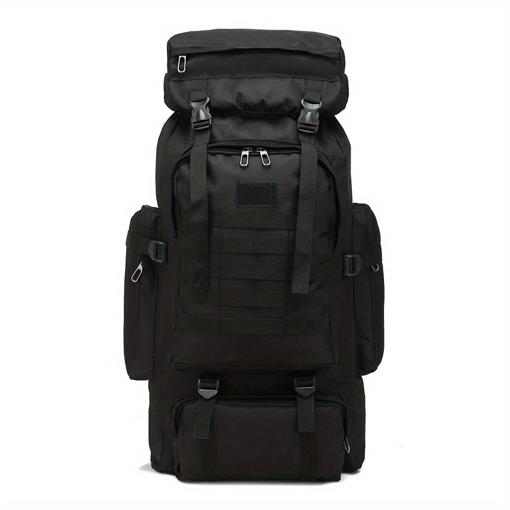 Tactical Backpack, Large Capacity Outdoor Hiking Bag with Adjustable Shoulder Straps, Camouflage Travel Shoulder Bag Men's Outdoor Training Backpack Multifunctional Backpack, Leisure Travel Hiking Backpack, Suitable for Fishing Mountaineering Camping