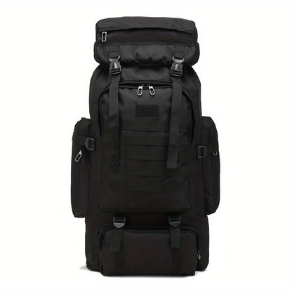 Tactical Backpack, Large Capacity Outdoor Hiking Bag with Adjustable Shoulder Straps, Camouflage Travel Shoulder Bag Men's Outdoor Training Backpack Multifunctional Backpack, Leisure Travel Hiking Backpack, Suitable for Fishing Mountaineering Camping