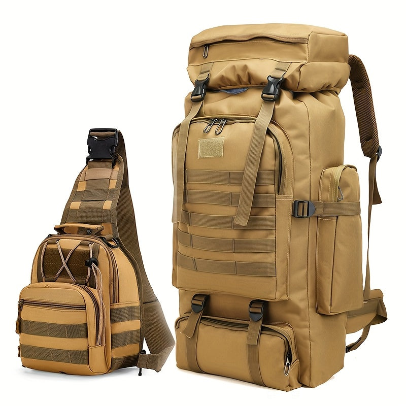 A Two-Part Ensemble, a Backpack for Hiking And Mountaineering