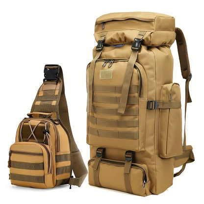 A Two-Part Ensemble, a Backpack for Hiking And Mountaineering