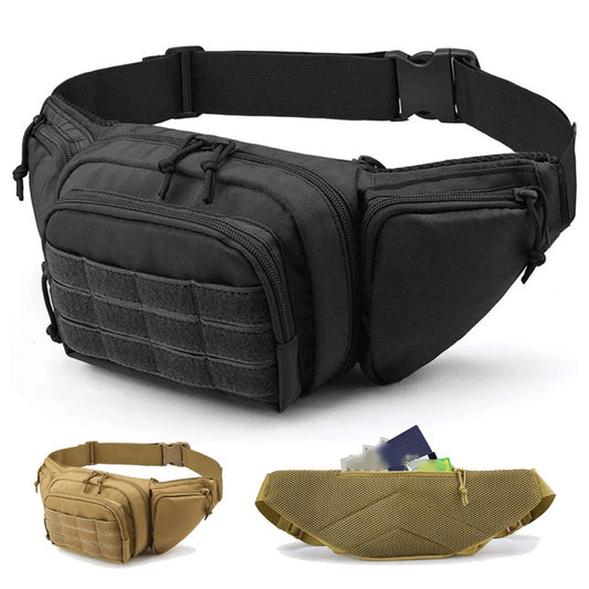 Men'S Tactical Waist Bag for Sports, Climbing, Camping, And Motorcycle Riding, Made of Nylon, Suitable for Tools And Everyday Use