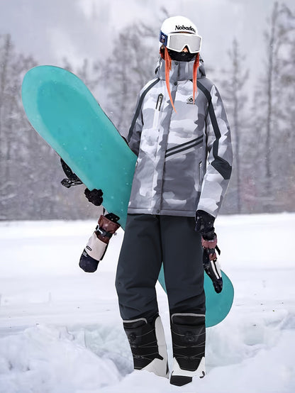 Polyester skid- eller snowboarddräkt dam 491 | Vattentät kostym med fodrad jacka - perfekt för höst och vinter - viktigt