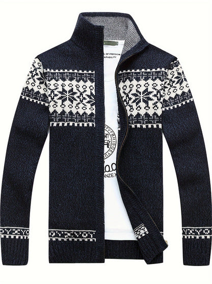 Casual Knit Cardigan Geometriskt mönster - Normal passform - Vintagio - VG 63 - Essential i flera färger