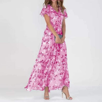 Bloemenprint Maxi-Jurk voor Dames - Visconte