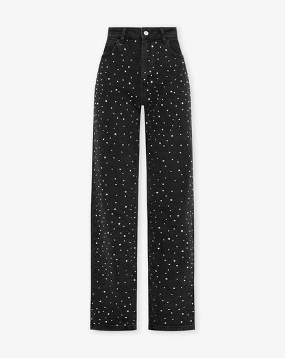 Denim Glitter Sparkle Jeans Dam - Normal passform - Glamourdetalj - Essential Elegans