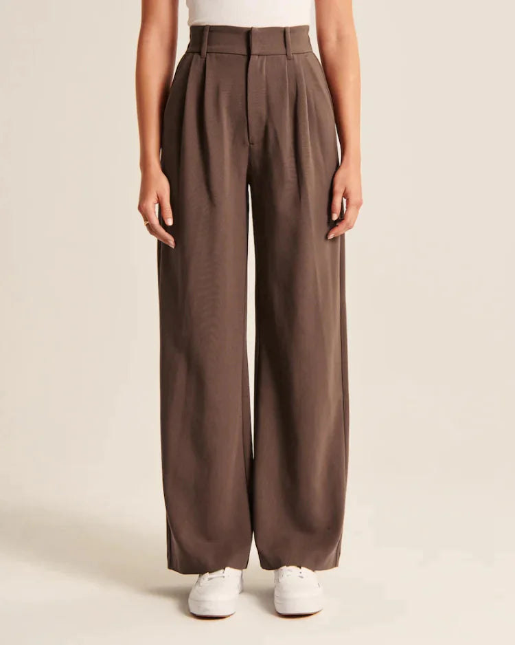 Selma - Elegant vida byxor med hög midja och stiliga detaljer