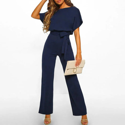 Stijlvolle Jumpsuit met Tailleband - Visconte