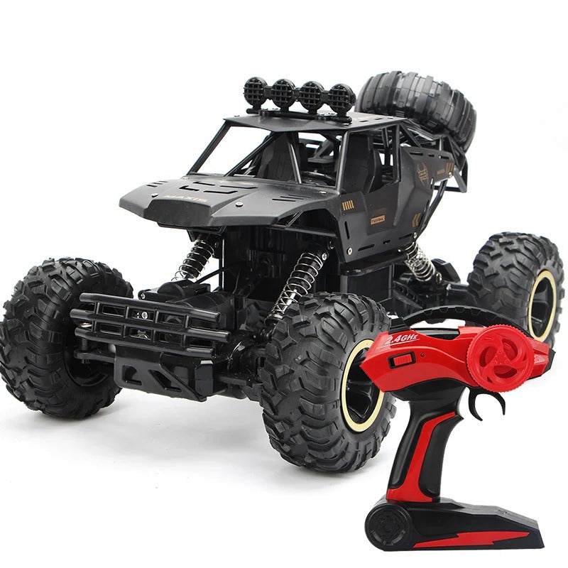 Fjärrstyrd 4WD Offroad RC-Bil med LED-ljus och Stötdämpning
